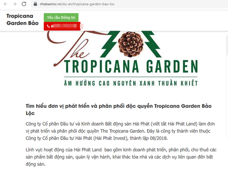 Hé lộ chủ đầu dự án The Tropicana Garden ở Bảo Lâm bị điều tra sai phạm