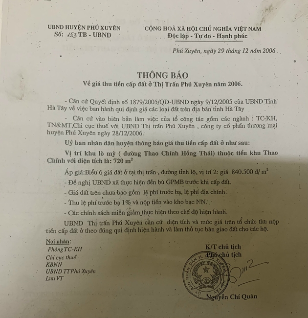 Phú Xuyên, Hà Nội: Chờ đến chết vẫn chưa được cấp đất!