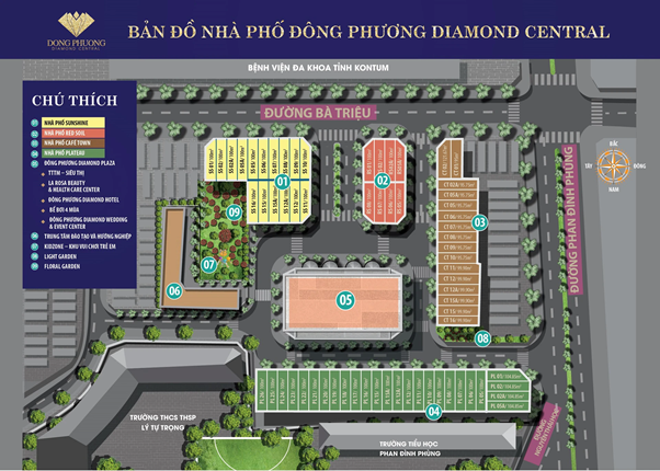 Đông Phương Diamond Central: Dự án tổ hợp trung tâm thương mại tại Kon Tum