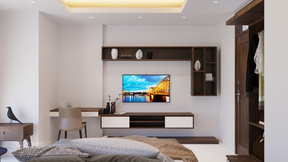 6 mẫu kệ tivi treo tường đẹp, giá tốt năm 2022