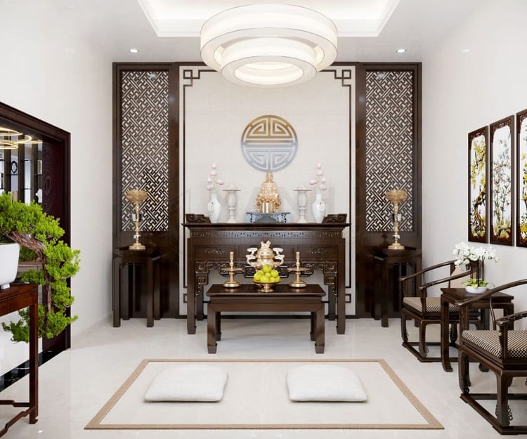 Thiết kế nội thất phòng thờ tân cổ điển sang trọng đẳng cấp  WEDO  Công  ty Thiết kế Thi công xây dựng chuyên nghiệp hàng đầu Việt Nam