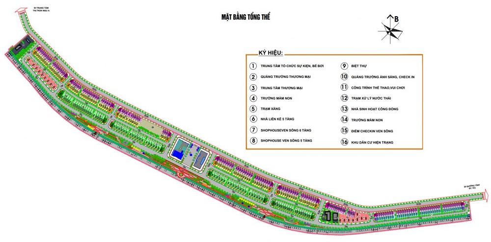 Mặt bằng tổng thể khu đô thị Văn Yên Ever Green tại thị trấn Mậu A, Yên Bái