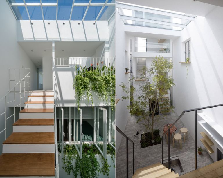 Giếng trời cầu thang - giải pháp hoàn hảo cho nhà phố hiện đại