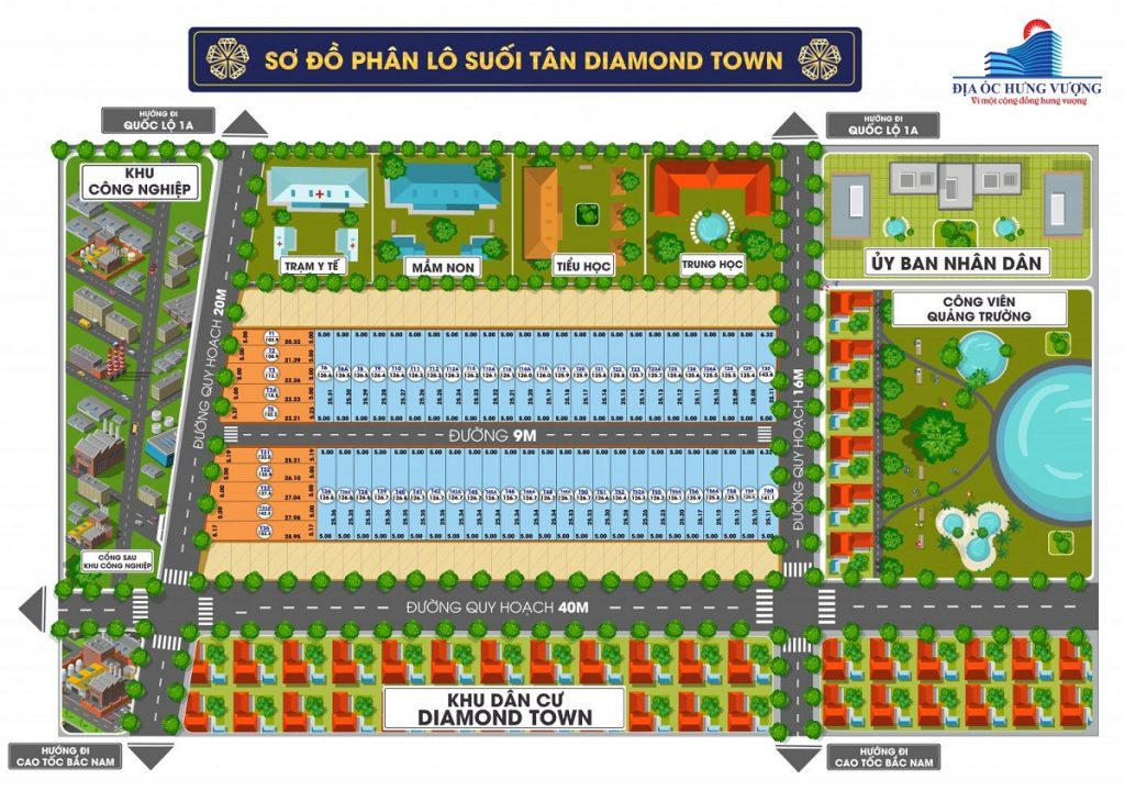 Hình ảnh: phối cảnh dự án Khu dân cư Suối Tân Diamond Town - CafeLand.Vn