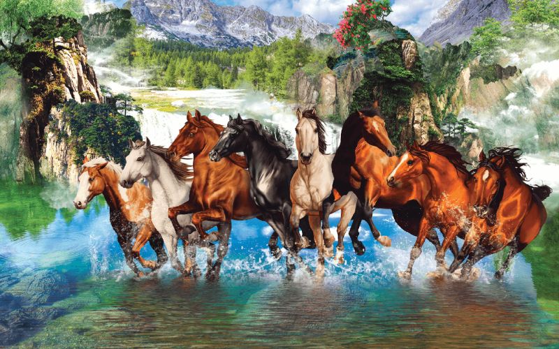 Mẫu tranh mã đáo thành công đẹp số 3