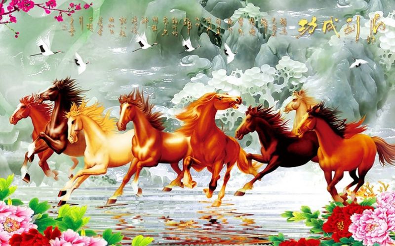 Mẫu tranh mã đáo thành công đẹp số 5