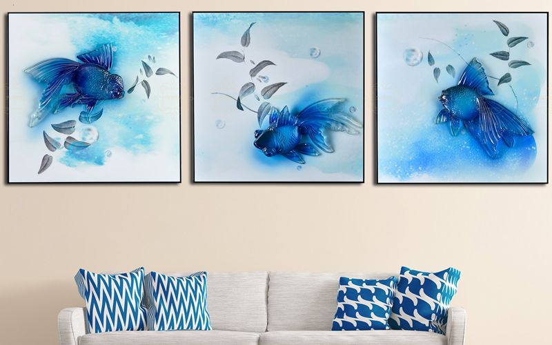 Tranh hiện đại với màu chủ đạo hợp mệnh