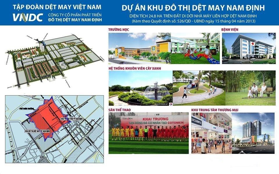 Khu đô thị Dệt May: Dự án tại tỉnh Nam Định