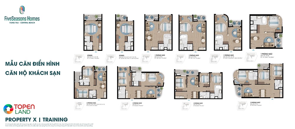 Thiết kế căn hộ điển hình tại dự án Fiveseasons Homes