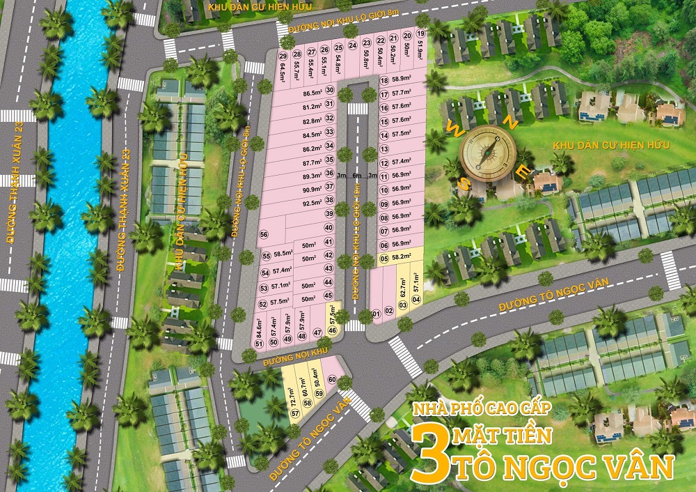 Nhà phố Tô Ngọc Vân: Dự án nhà phố tại quận 12