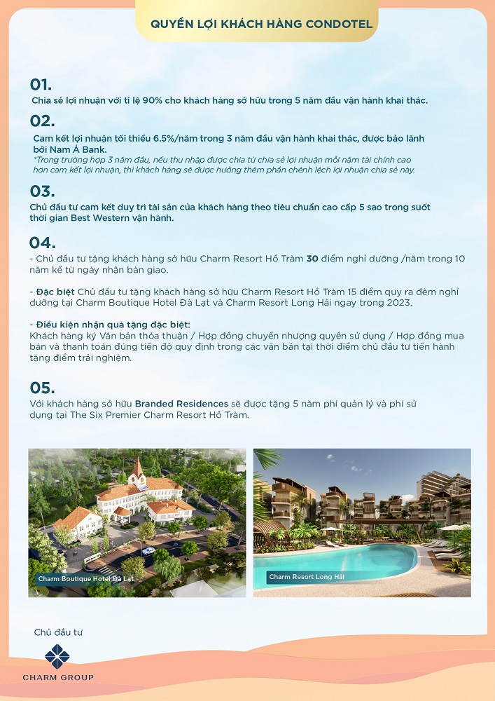 The Six Premier: Phân khu tại Charm Resort Hồ Tràm