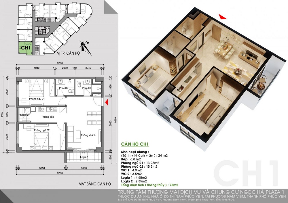 Ngọc Hà Diamond Residence: Dự án chung cư tại Vĩnh Phúc