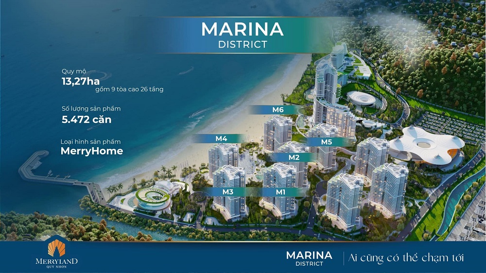 Marina District: Dự án phân khu căn hộ tại MerryLand Quy Nhơn