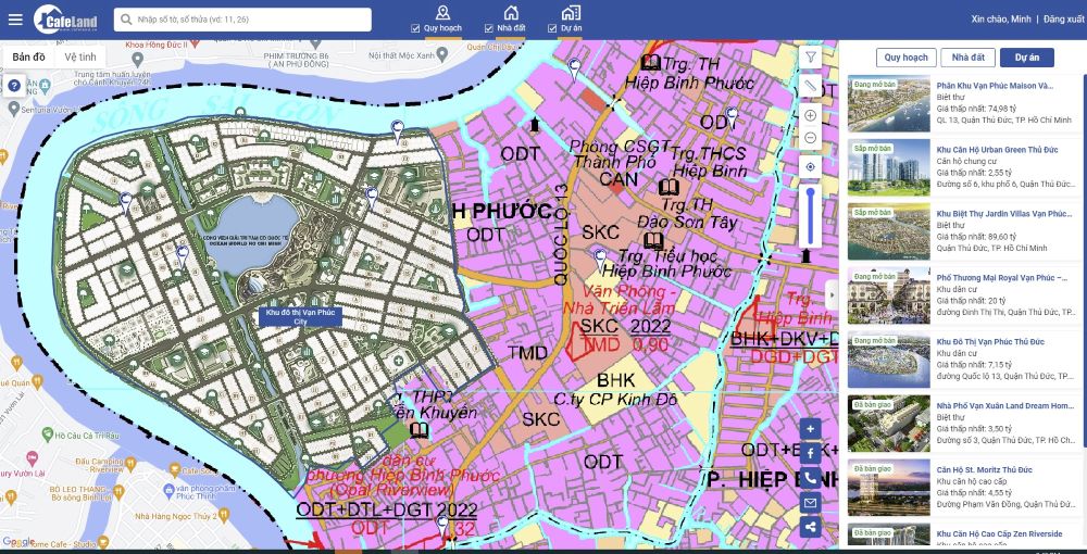 bản đồ bất động sản – BDS Forum