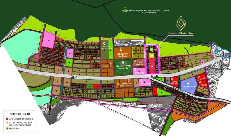 Panacea Hill: Dự án tổ hợp khách sạn, nhà ở và chợ du lịch tại Mộc Châu