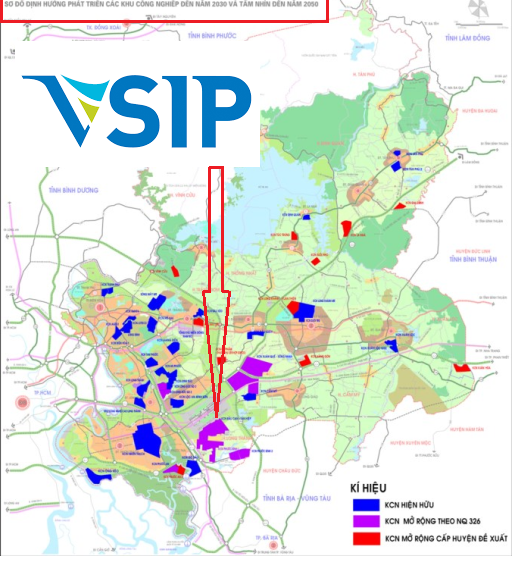 VSIP ngỏ lời, Đồng Nai chỉ vùng phụ cận sân bay quốc tế Long Thành
