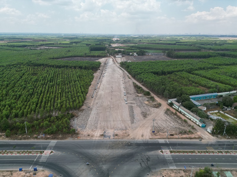 Tuyến đường quan trọng bậc nhất Nhơn Trạch, giao cắt với Vành đai 3 được mở rộng gấp 10 lần, tương lai là cửa ngõ ra vào sân bay lớn nhất cả nước