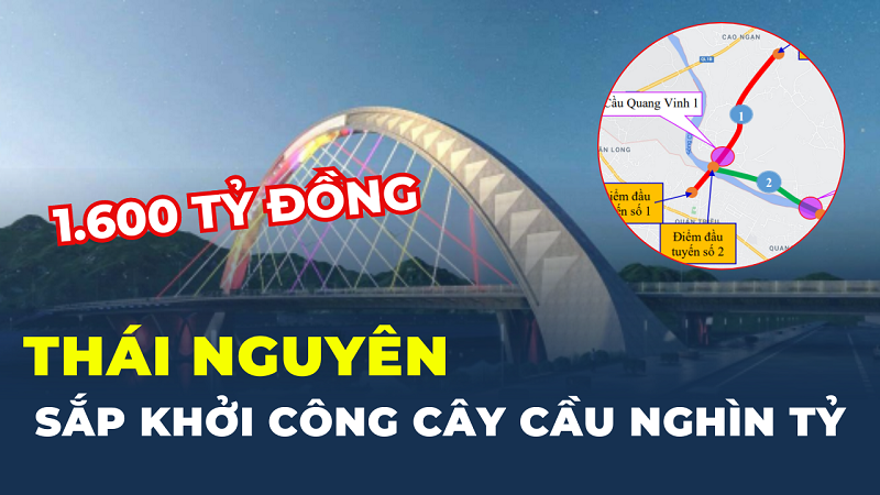Thái Nguyên sắp khởi công hai cây cầu gần 1.600 tỷ đồng