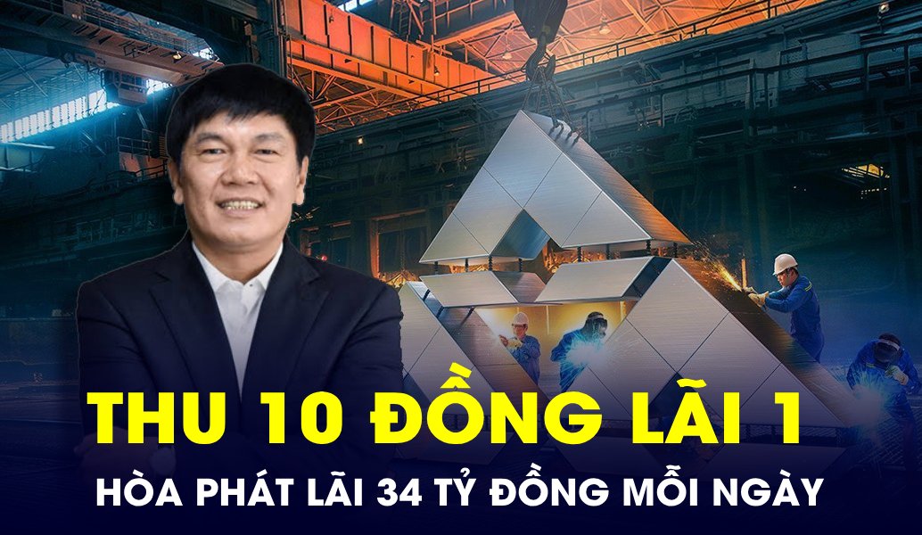 Thu 10 đồng lãi 1, “vua thép” Hòa Phát lãi hơn 34 tỷ đồng mỗi ngày- Ảnh 1. Thu 10 đồng lãi 1, “vua thép” Hòa Phát lãi hơn 34 tỷ đồng mỗi ngày- Ảnh 1.