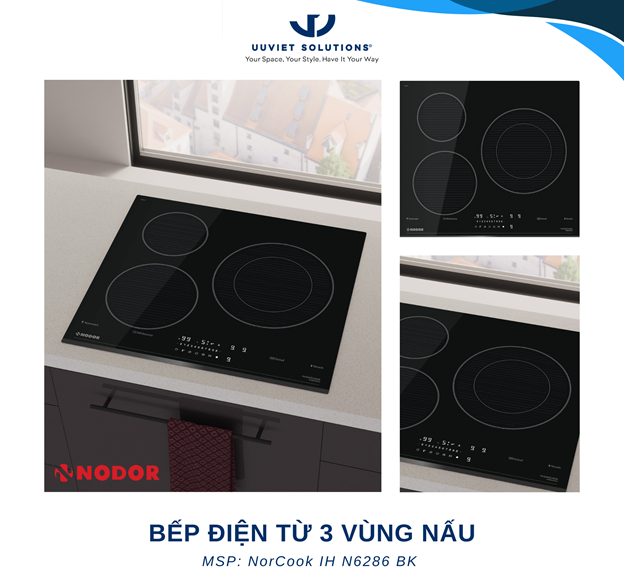 Bếp từ 3 vùng nấu của Nodor: Lựa chọn mới cho căn bếp hiện đại- Ảnh 1. Bếp từ 3 vùng nấu của Nodor: Lựa chọn mới cho căn bếp hiện đại- Ảnh 1.