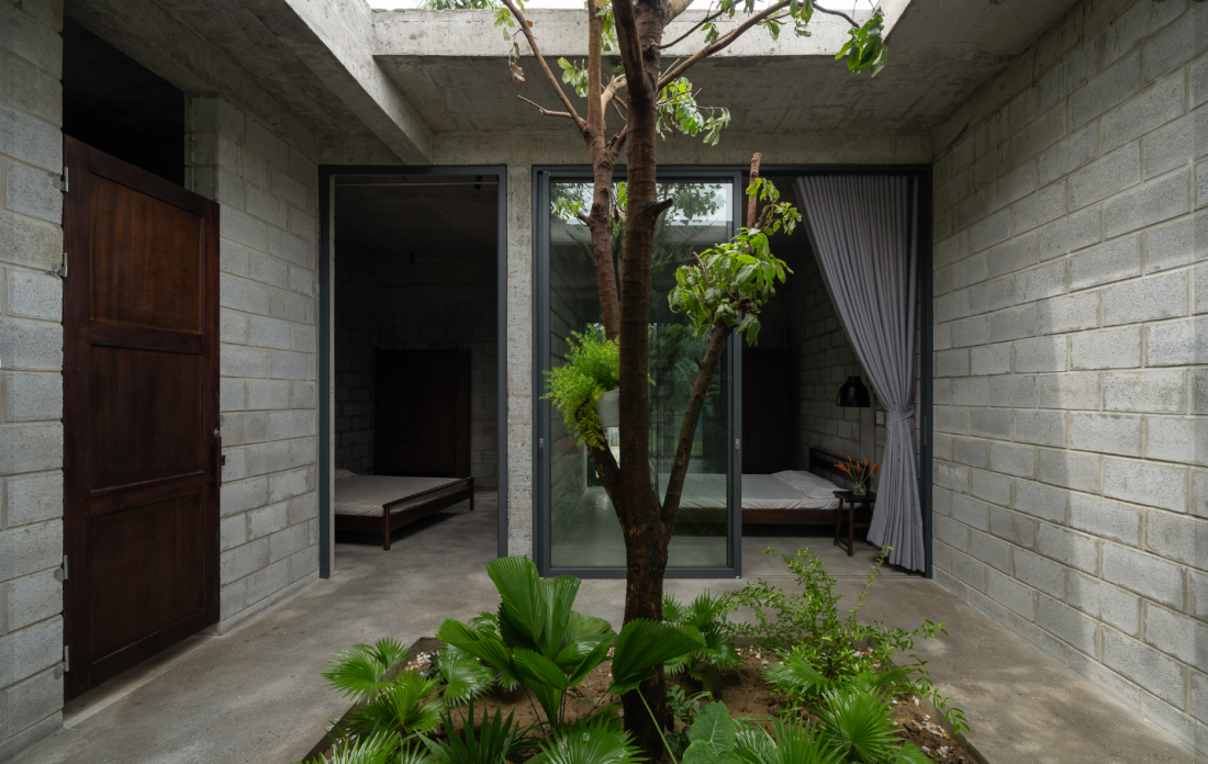 Nhà gạch bê tông cây mọc xuyên qua mái mang phong cách hiện đại tại Quảng Ngãi- Ảnh 6. Nhà gạch bê tông cây mọc xuyên qua mái mang phong cách hiện đại tại Quảng Ngãi- Ảnh 6.