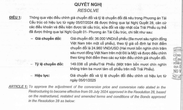 Novaland chuyển đổi trái phiếu 300 triệu USD thành cổ phần với giá gấp 3,5 lần thị trường- Ảnh 1. Novaland chuyển đổi trái phiếu 300 triệu USD thành cổ phần với giá gấp 3,5 lần thị trường- Ảnh 1.