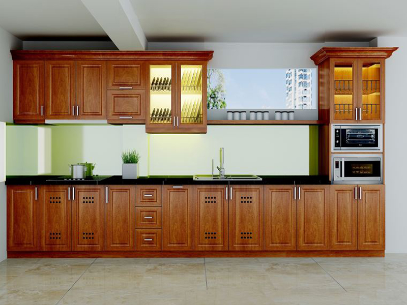 Tủ bếp bằng gỗ tự nhiên: Lựa chọn hoàn hảo cho không gian bếp sang trọng- Ảnh 4.