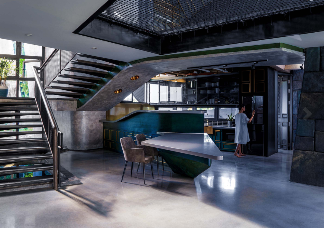 Biệt phủ hình cánh diều thiết kế bếp là trung tâm tại Đồng Nai- Ảnh 2.