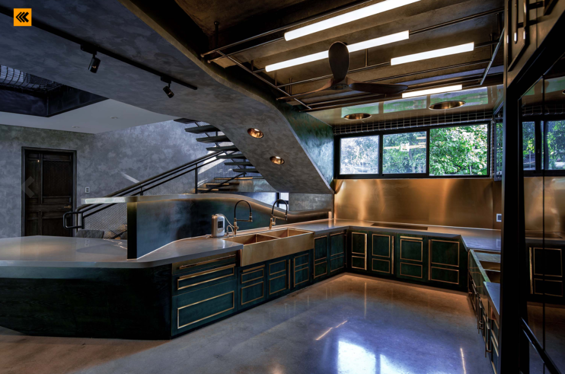 Biệt phủ hình cánh diều thiết kế bếp là trung tâm tại Đồng Nai- Ảnh 3.