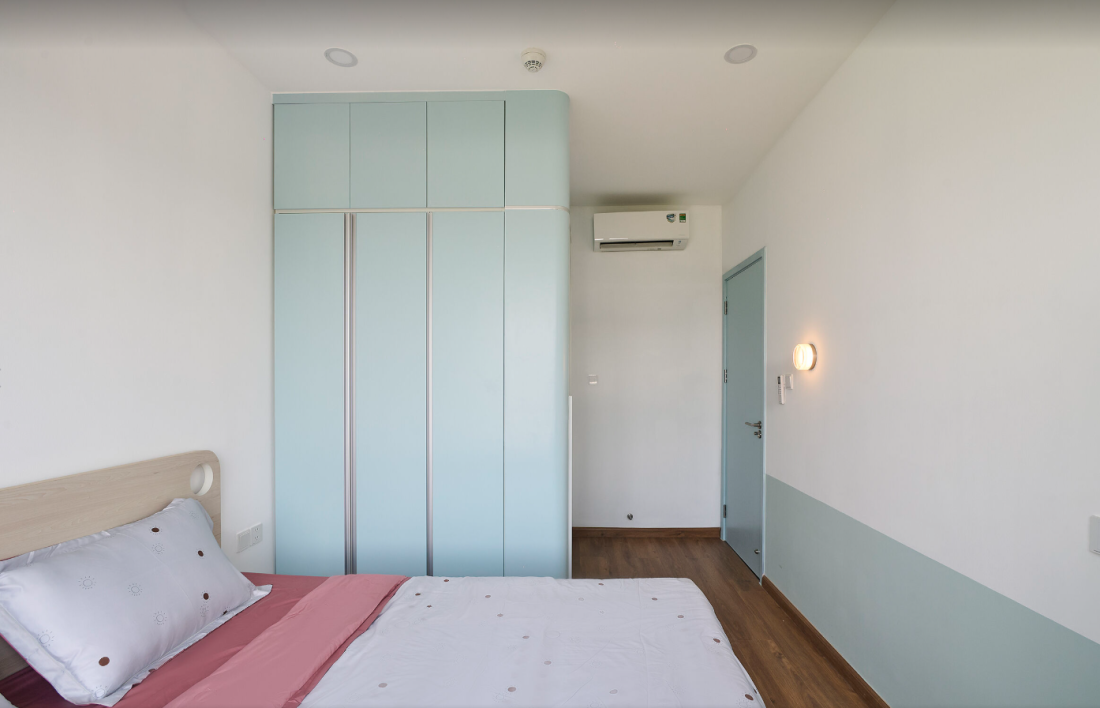 Căn hộ nhỏ gọn thiết kế đa năng với gam màu pastel dành cho 3 thành viên tại Bình Dương Căn hộ nhỏ gọn thiết kế đa năng với gam màu pastel dành cho 3 thành viên tại Bình Dương
