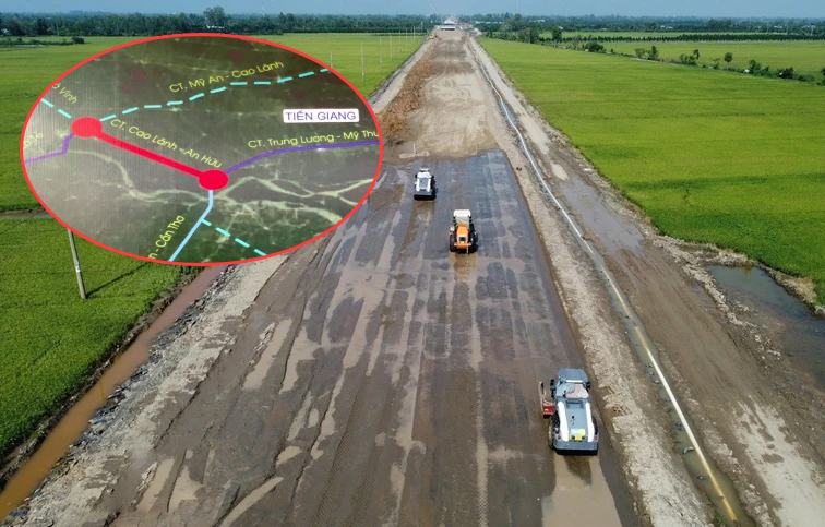Dự án cao tốc Cao Lãnh - An Hữu kết nối hai tỉnh Tiền Giang, Đồng Tháp đang làm đến đâu?