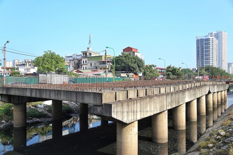 Cây cầu trên tuyến đường 1.300 tỷ tại Hà Nội sẽ thi công trở lại sau 5 năm “ngủ quên”