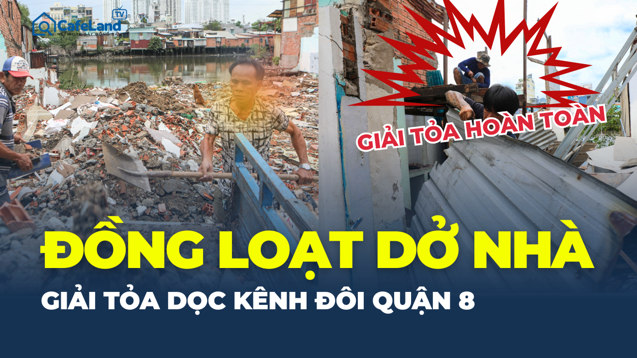 CHẤN ĐỘNG: DỠ TRẮNG HÀNG LOẠT NHÀ VEN KÊNH ĐÔI QUẬN 8 - Người Dân Đi Về Đâu?