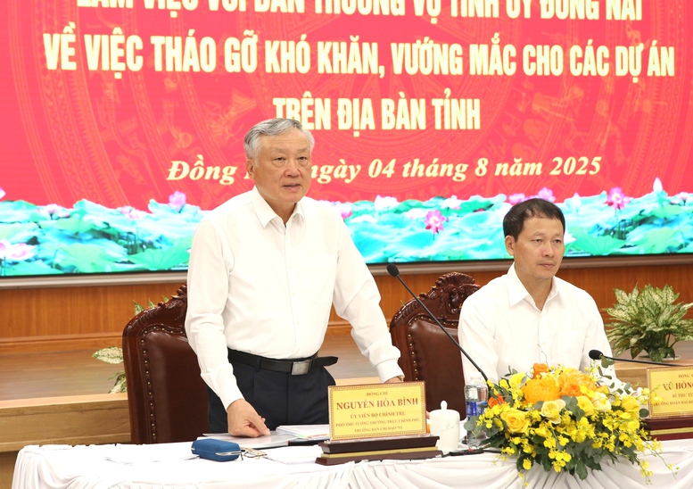 Phó Thủ tướng Thường trực làm việc với Đồng Nai về các dự án vướng mắc