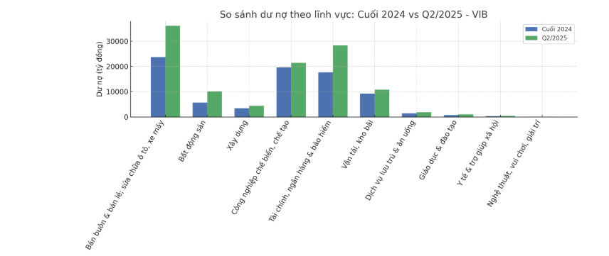 Tín dụng VIB quý 2/2025: Cho vay bán buôn và bán lẻ, ô tô, xe máy tăng mạnh- Ảnh 2.