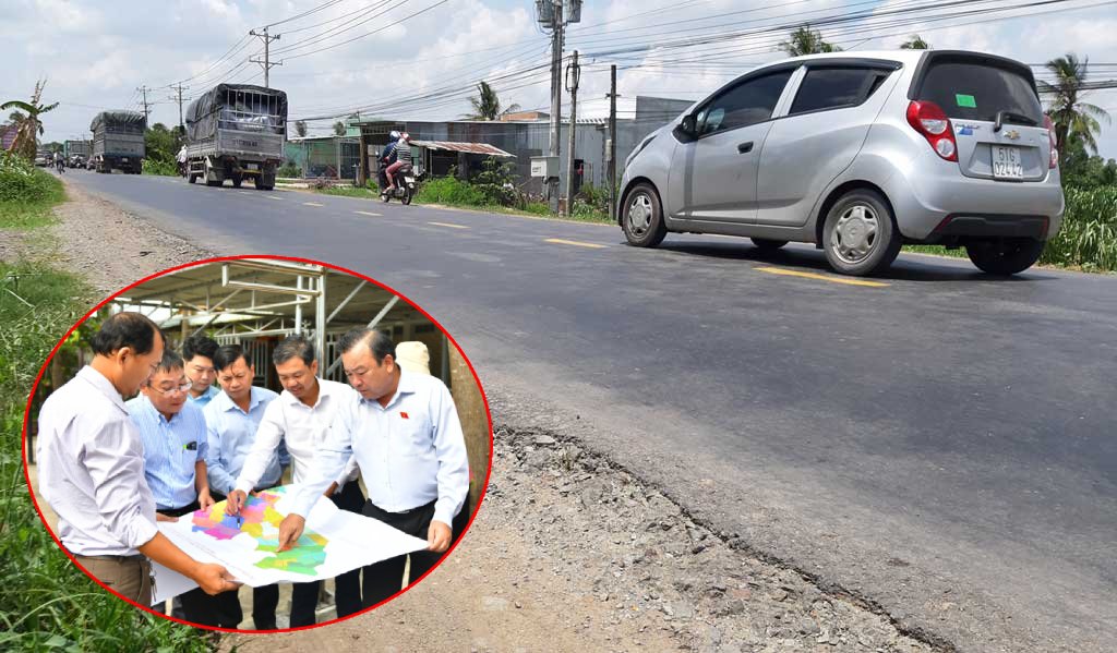Lãnh đạo tỉnh Tây Ninh khảo sát dự án nâng cấp, mở rộng Quốc lộ 62