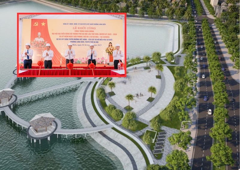 Hà Nội khởi công dự án gần 1.000 tỷ đồng giúp tiêu thoát nước khu vực Long Biên