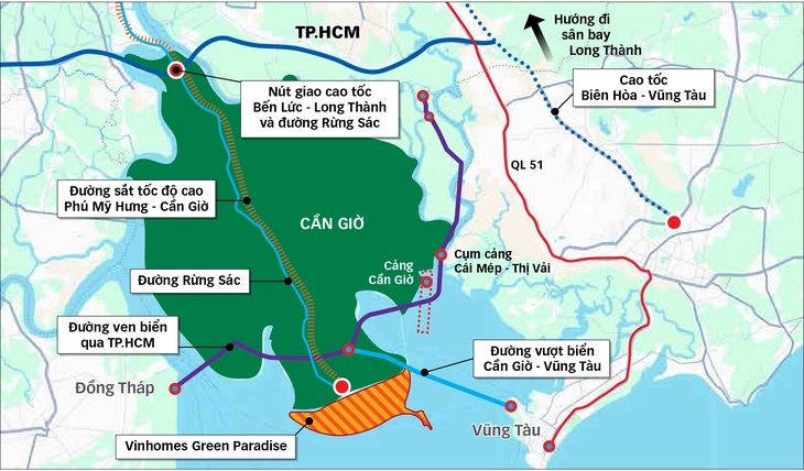 Chuyển động mới tại dự án đường vượt biển từ Cần Giờ đi Vũng Tàu