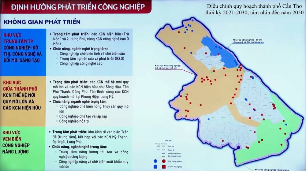 Cần Thơ điều chỉnh quy hoạch: Rà soát hạ tầng năng lượng - thương mại - công nghiệp
