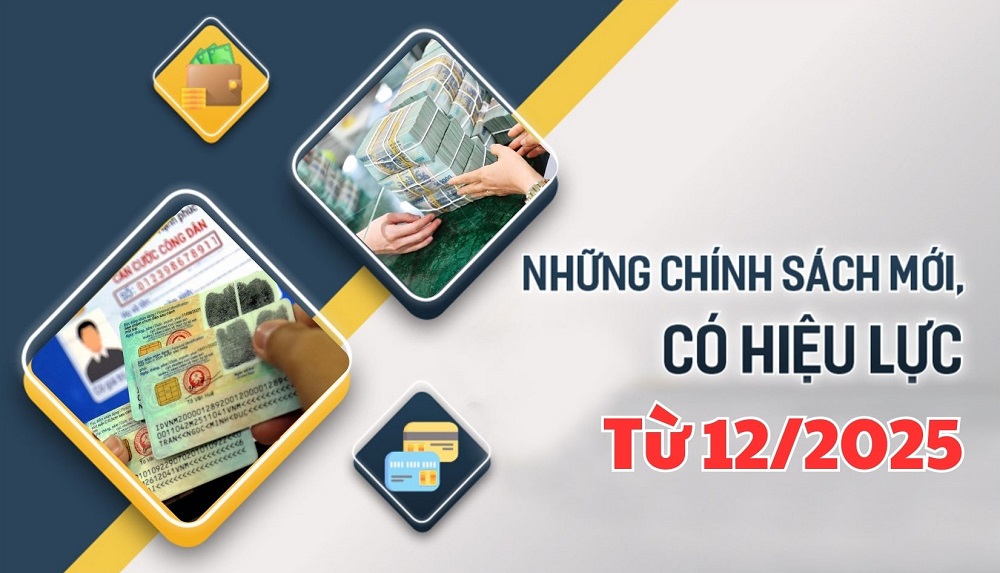 Nhiều chính sách nổi bật có hiệu lực từ tháng 12/2025