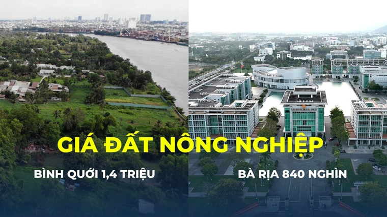 Chi tiết bảng giá đất nông nghiệp 168 xã phường TP.HCM