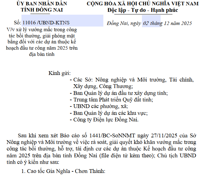 Đồng Nai gỡ khó cho các dự án đầu tư công, tập trung vào cao tốc Gia Nghĩa - Chơn Thành- Ảnh 2.