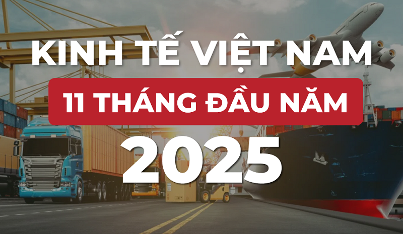 Bức tranh kinh tế Việt Nam 11 tháng đầu năm 2025 qua những con số