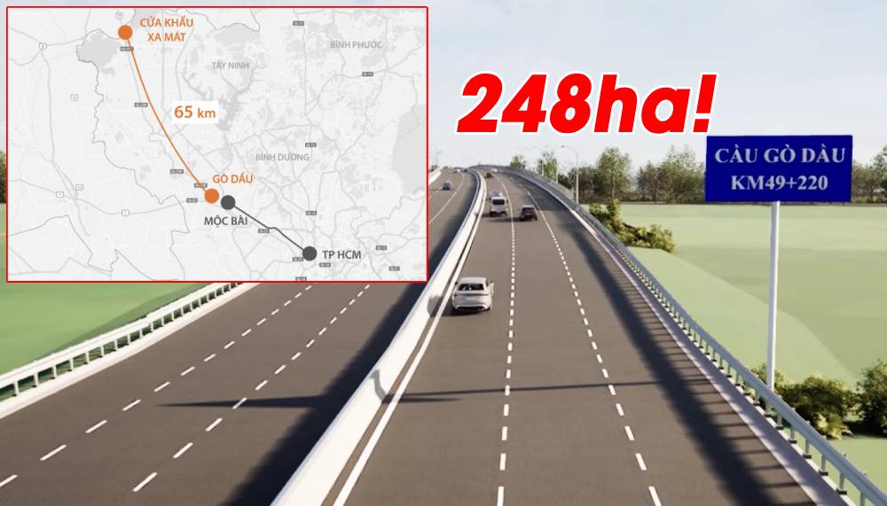 Dự kiến thu hồi 248ha đất tại Tây Ninh để làm tuyến cao tốc mới