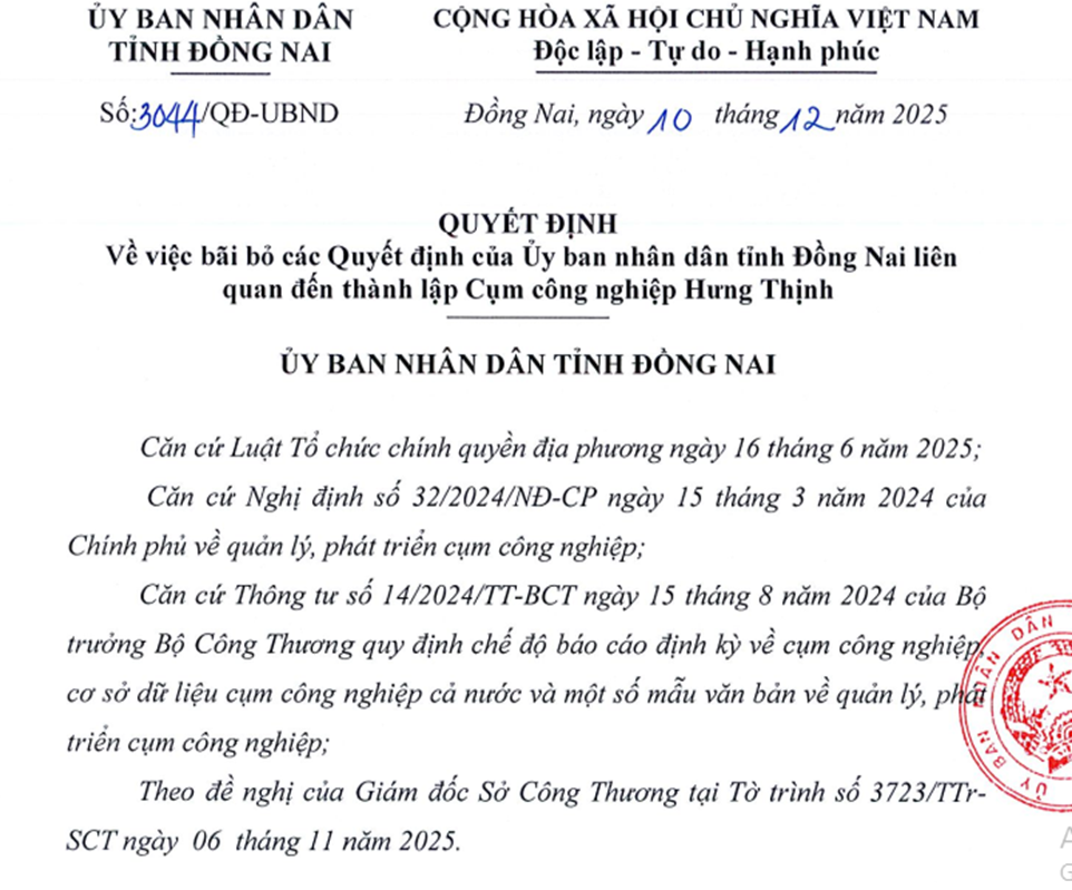 Đồng Nai bỏ cụm công nghiệp chậm tiến độ- Ảnh 2.