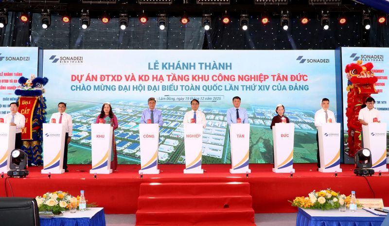 Khánh thành dự án khu công nghiệp Tân Đức 1.200 tỷ đồng tại Lâm Đồng