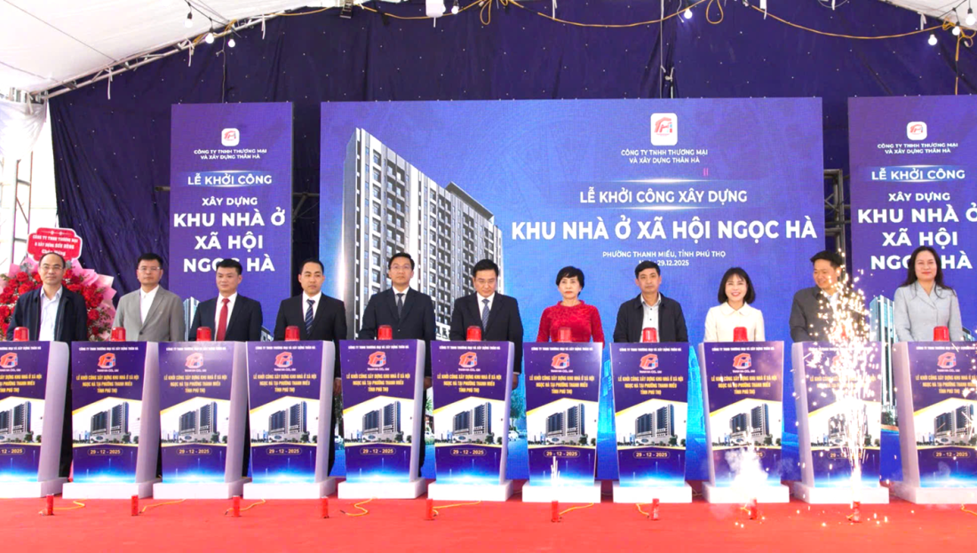 Thêm hơn 200 căn nhà ở xã hội vừa được khởi công tại Phú Thọ- Ảnh 1.