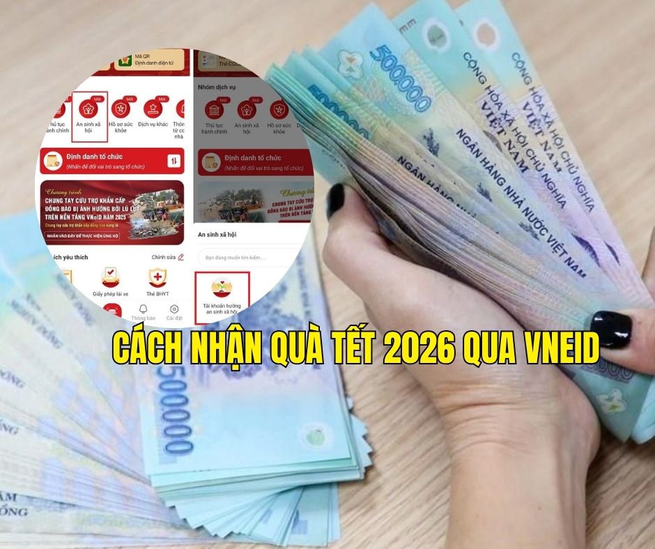 Hướng dẫn chi tiết cách nhận 400.000 đồng quà Tết 2026 qua VNeID