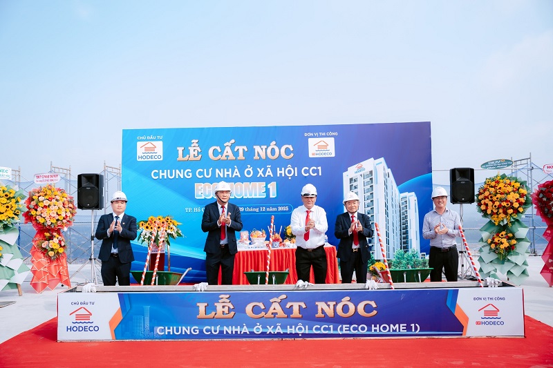 Cất nóc dự án nhà ở xã hội Eco Home 1