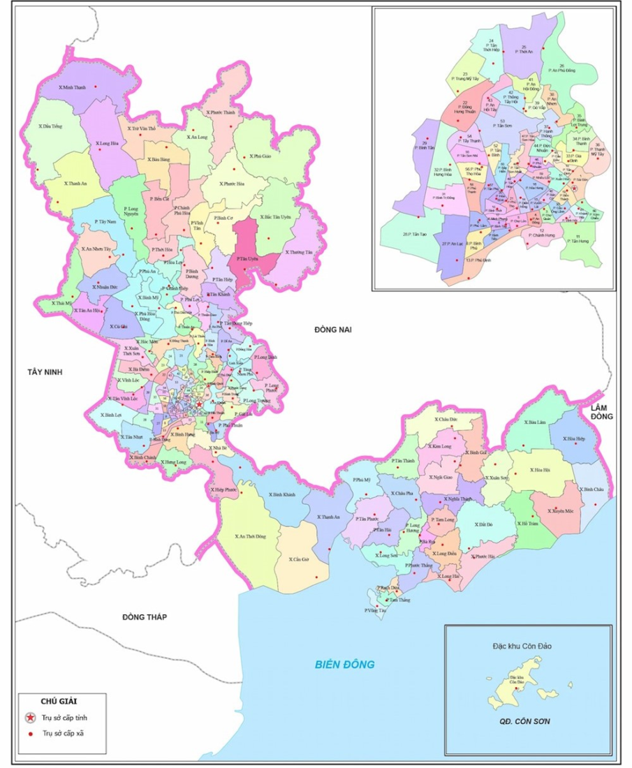 TP.HCM lập bản đồ hành chính 168 cấp xã sau sáp nhập